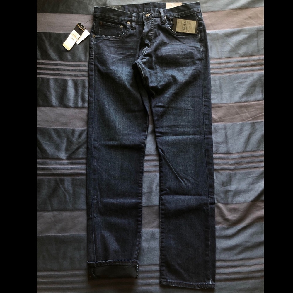 Polo RL Over Dyed Jones Indigo Stretch Jeans NWT